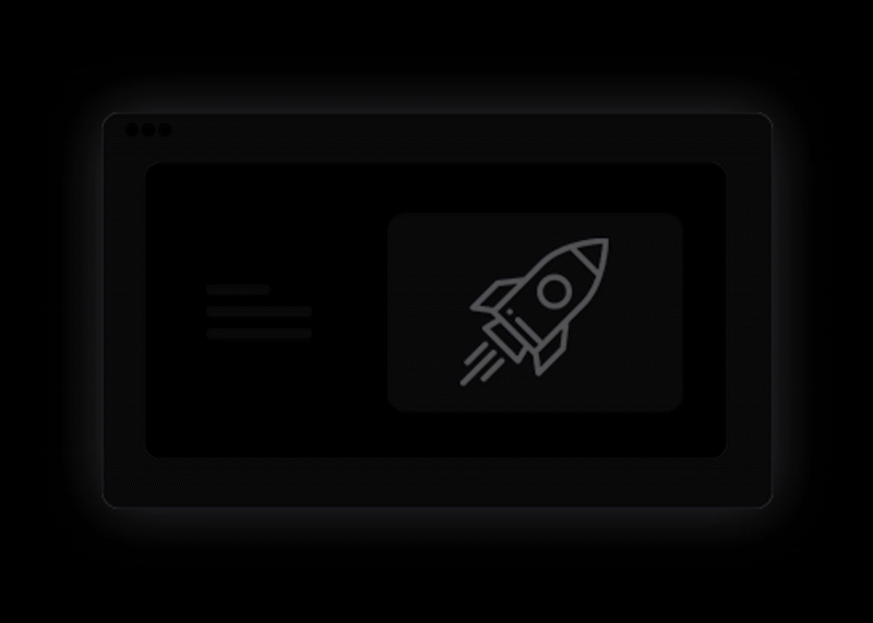 Illustration depicting project launch with rocket and growth metrics.